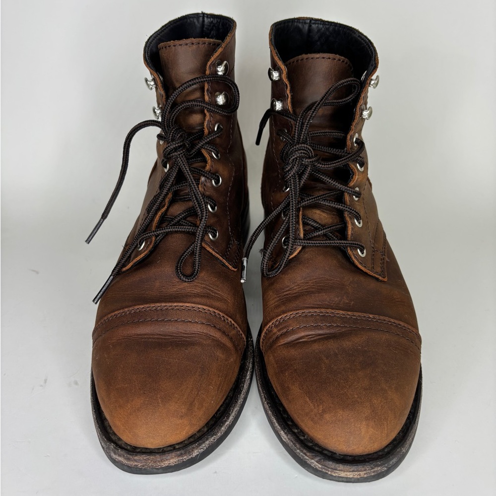 thursday boots women Size 10 Ankle Boots Cap Toe Brown Leather Workboots Hiking